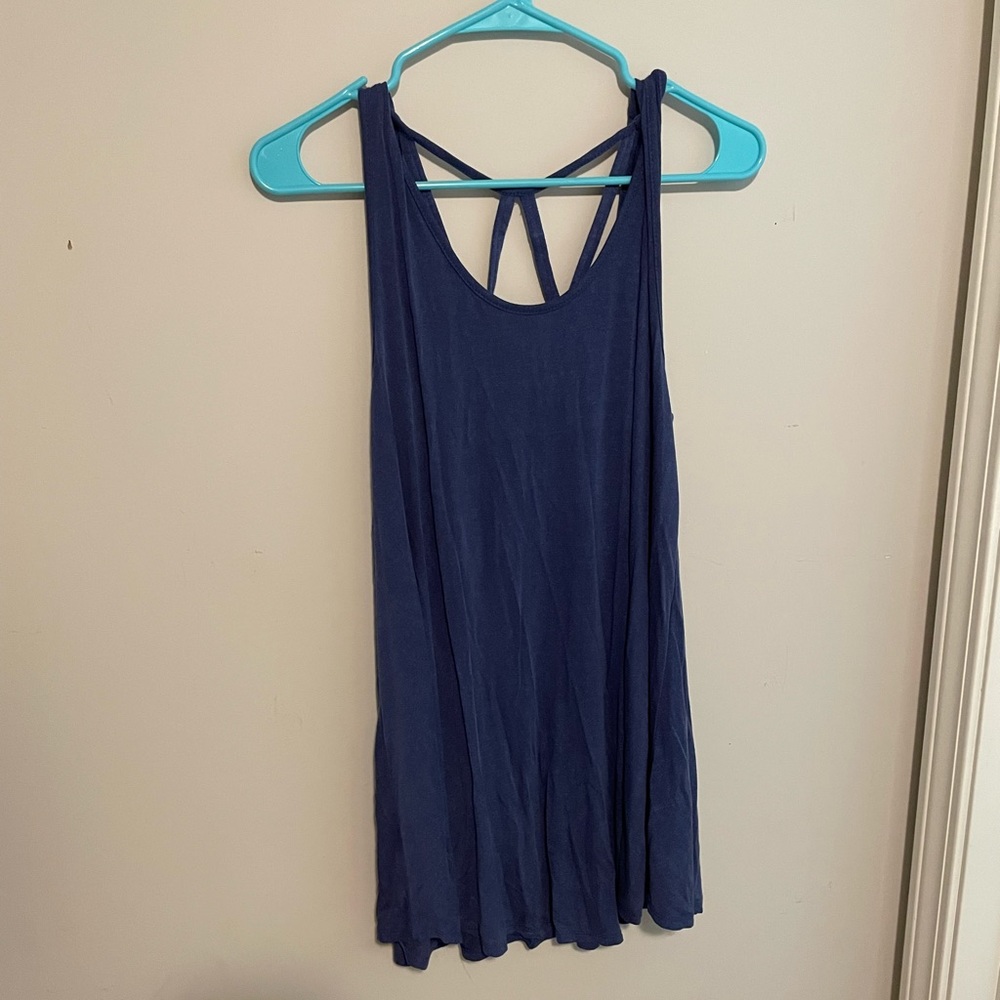 CY - Blue Long Tank Top